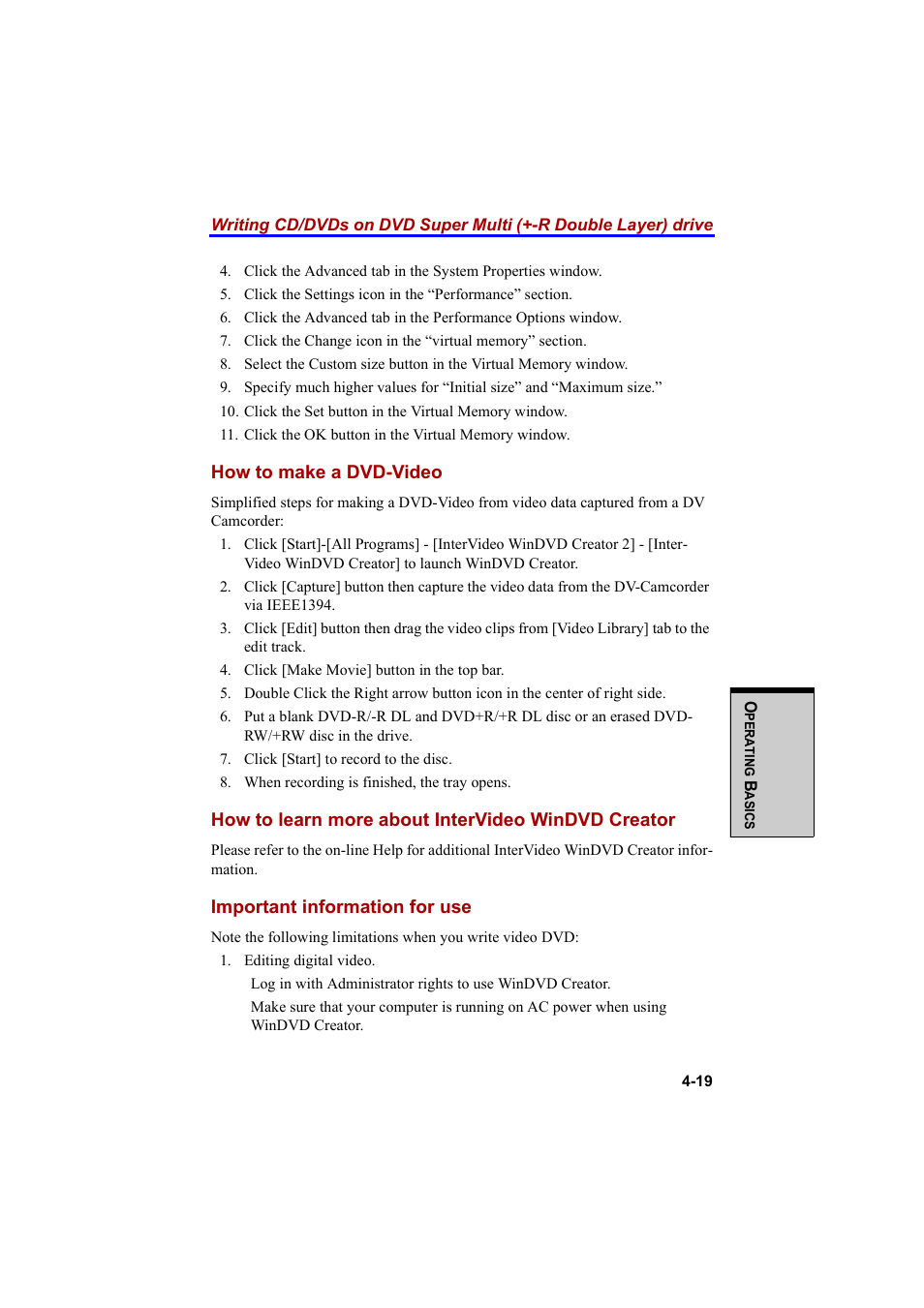 How to make a dvd-video, How to learn more about intervideo windvd creator, Important information for use | Cool-Lux A100 User Manual | Page 101 / 248