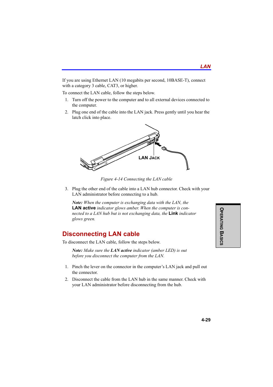 Disconnecting lan cable | Cool-Lux A100 User Manual | Page 111 / 248