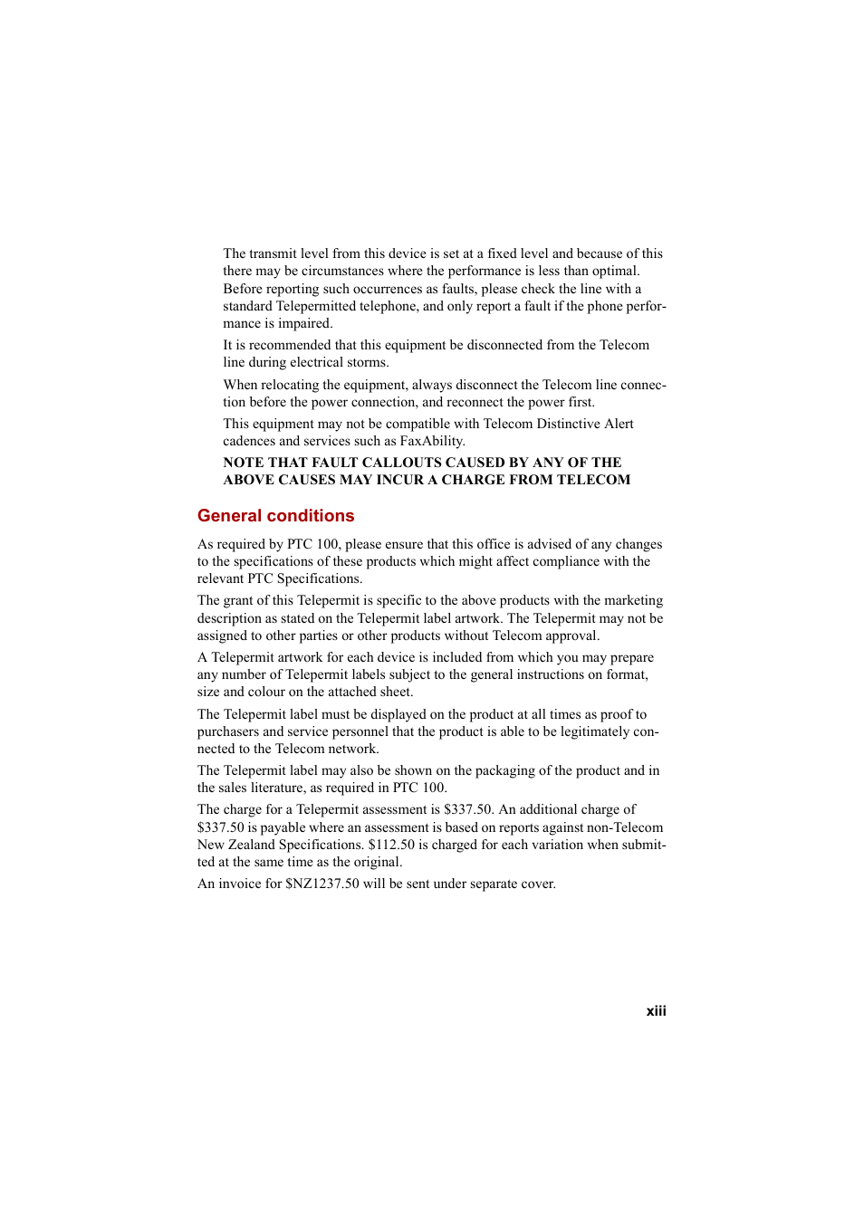 General conditions | Cool-Lux A100 User Manual | Page 13 / 248