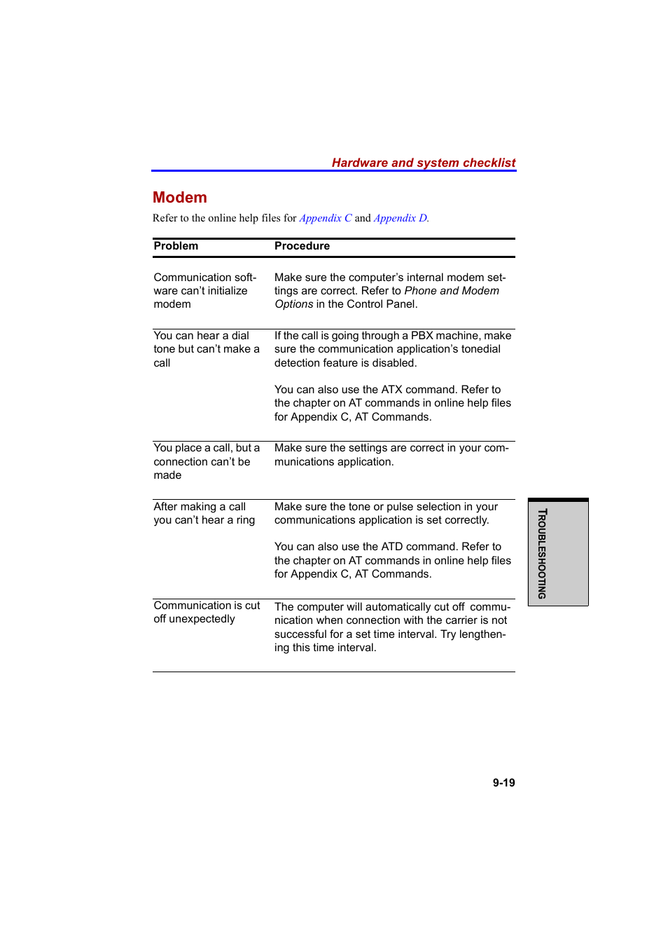 Modem | Cool-Lux A100 User Manual | Page 183 / 248