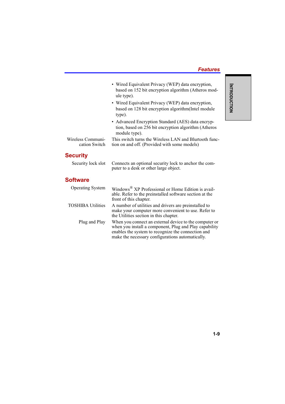 Security software | Cool-Lux A100 User Manual | Page 47 / 248
