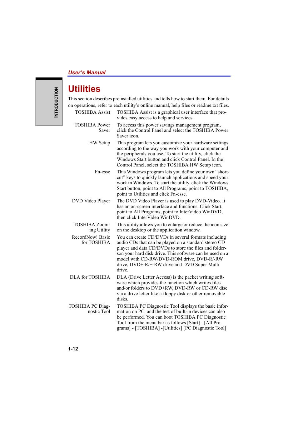 Utilities | Cool-Lux A100 User Manual | Page 50 / 248