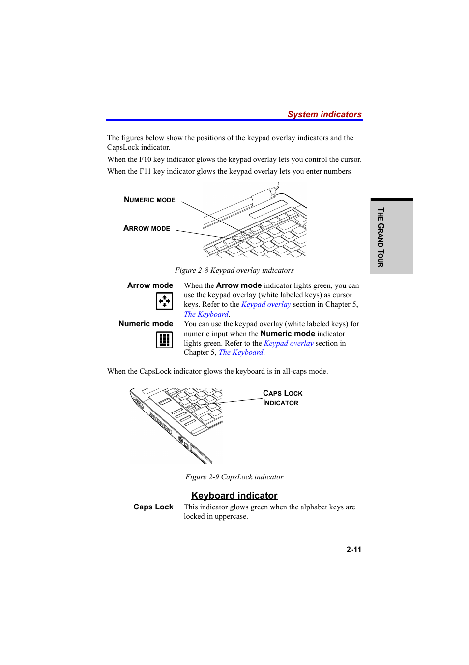 Keyboard indicator | Cool-Lux A100 User Manual | Page 63 / 248