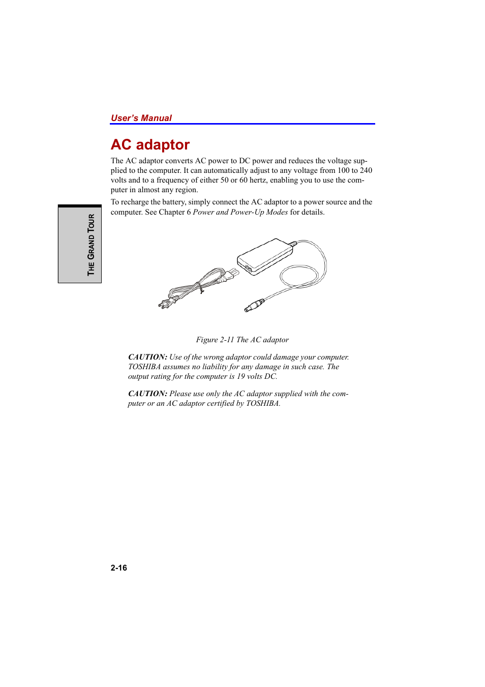 Ac adaptor | Cool-Lux A100 User Manual | Page 68 / 248