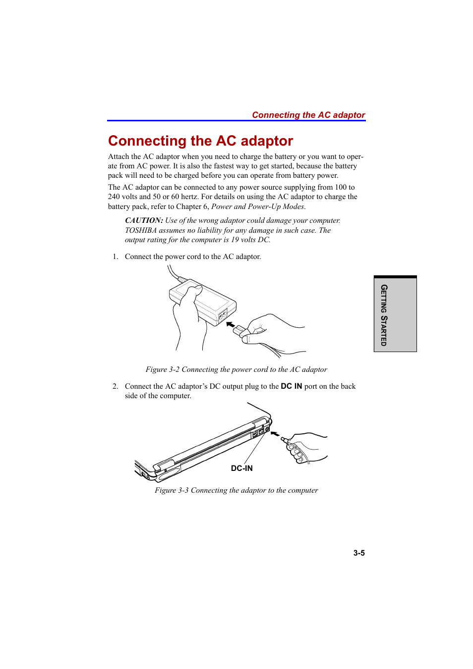 Connecting the ac adaptor | Cool-Lux A100 User Manual | Page 73 / 248