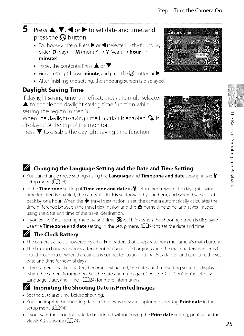 Daylight saving time, Press | Nikon COOLPIX  AW100 User Manual | Page 49 / 75