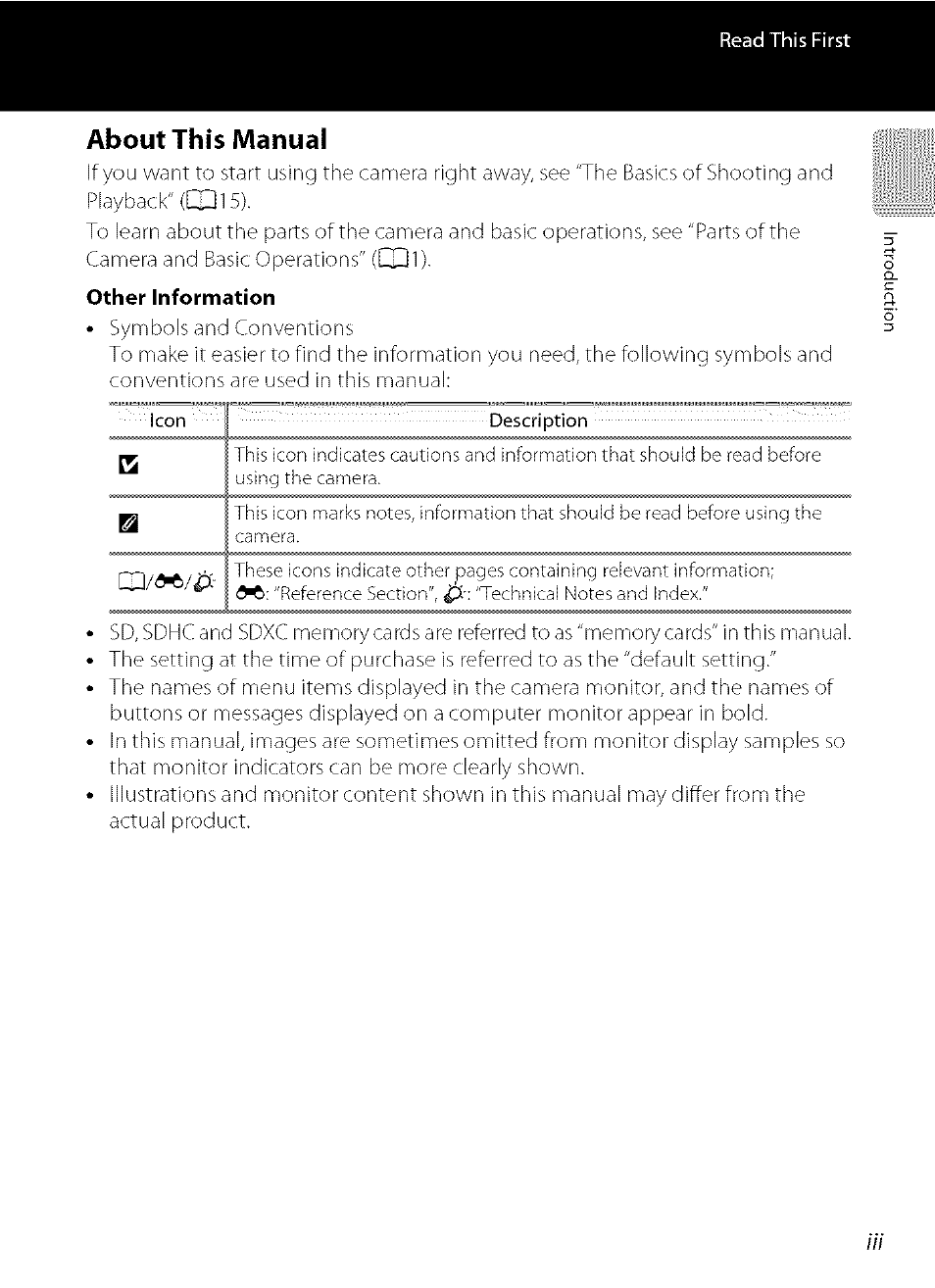 About this manual, Cdl) | Nikon COOLPIX  AW100 User Manual | Page 5 / 75
