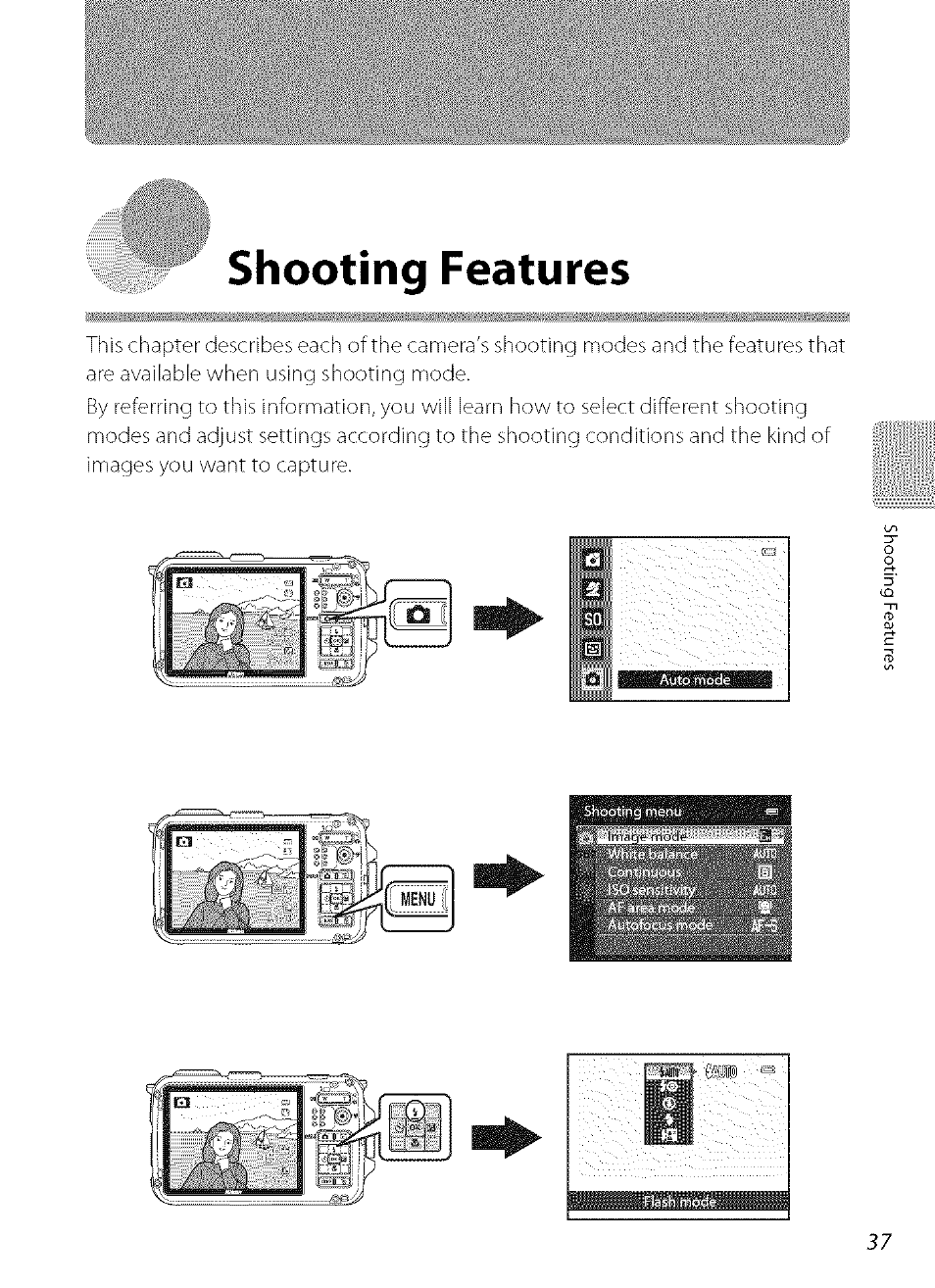 Shooting features | Nikon COOLPIX  AW100 User Manual | Page 61 / 75