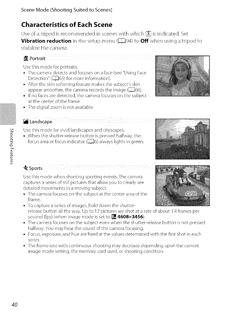 Characteristics of each scene | Nikon COOLPIX  AW100 User Manual | Page 64 / 75