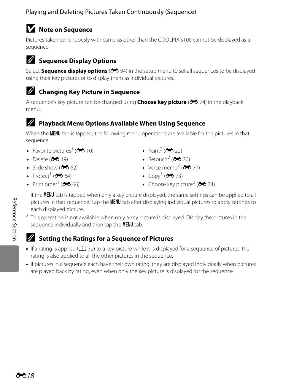 COOLPIX by Nikon S100 User Manual | Page 126 / 236