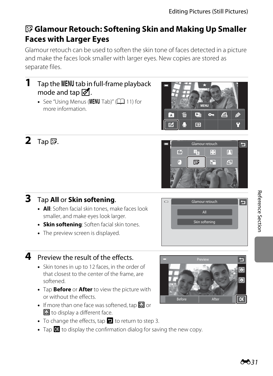 E 31) | COOLPIX by Nikon S100 User Manual | Page 139 / 236