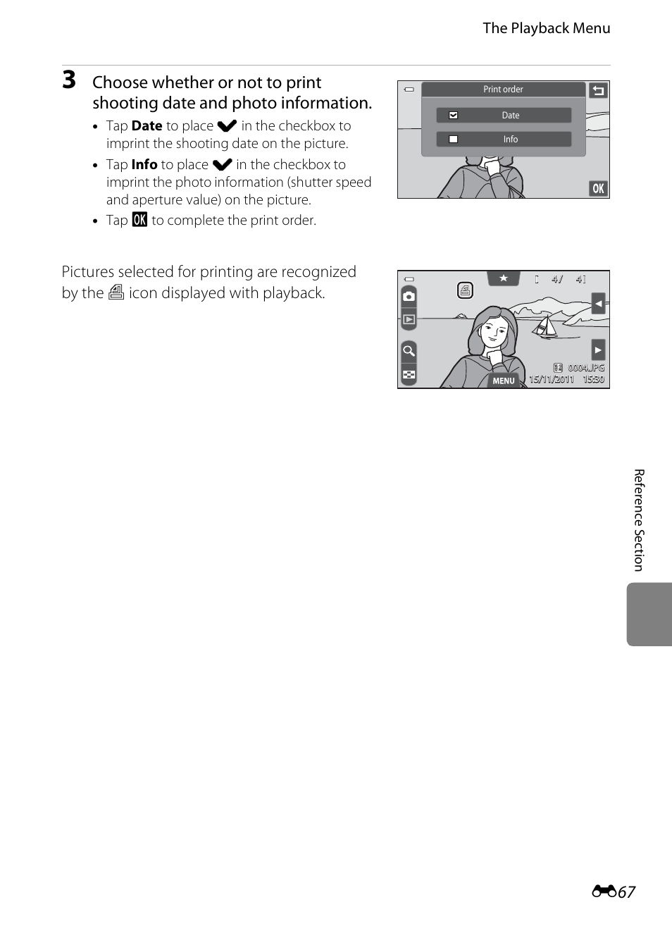 The playback menu | COOLPIX by Nikon S100 User Manual | Page 175 / 236
