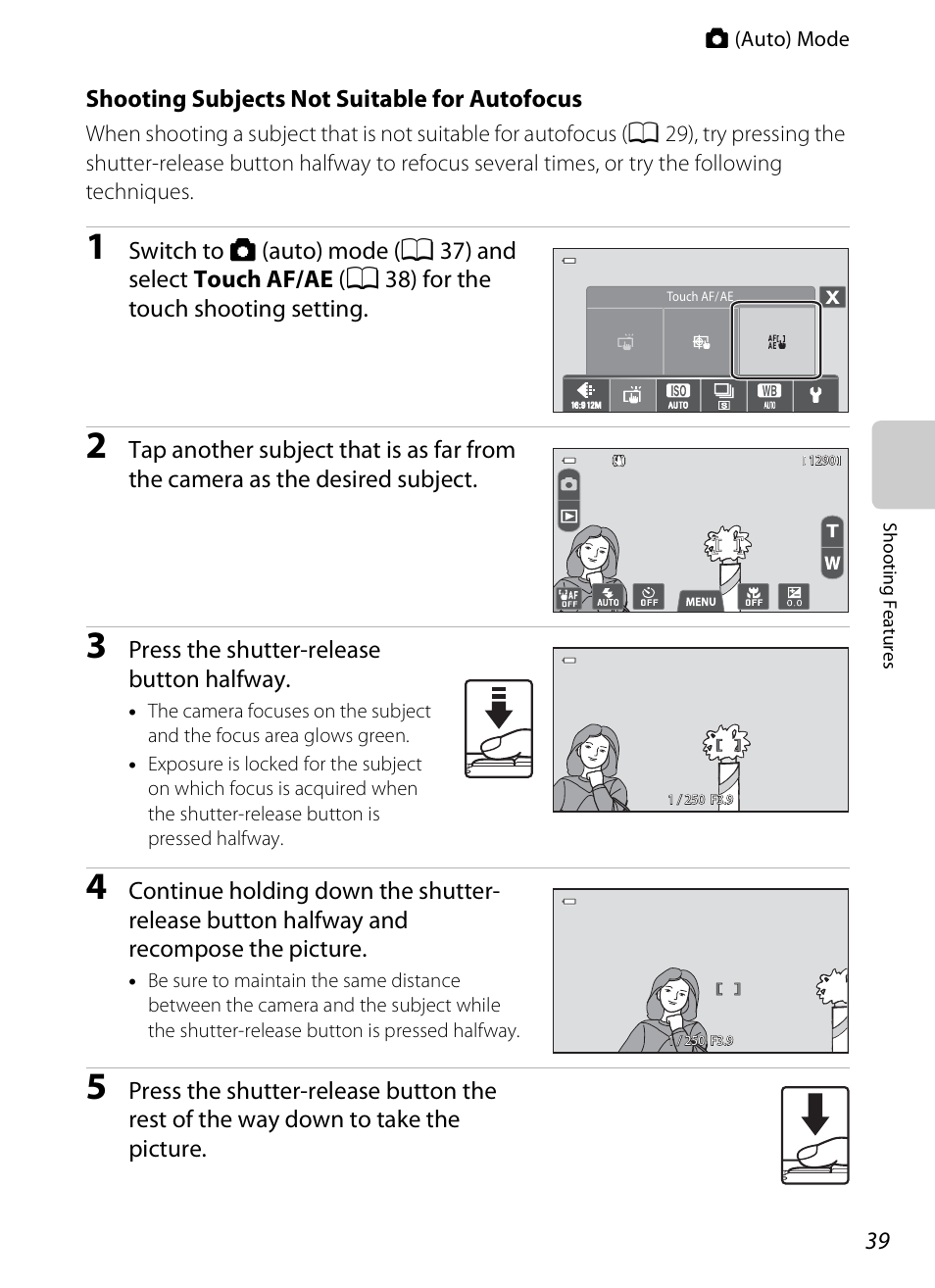 A 39 | COOLPIX by Nikon S100 User Manual | Page 57 / 236