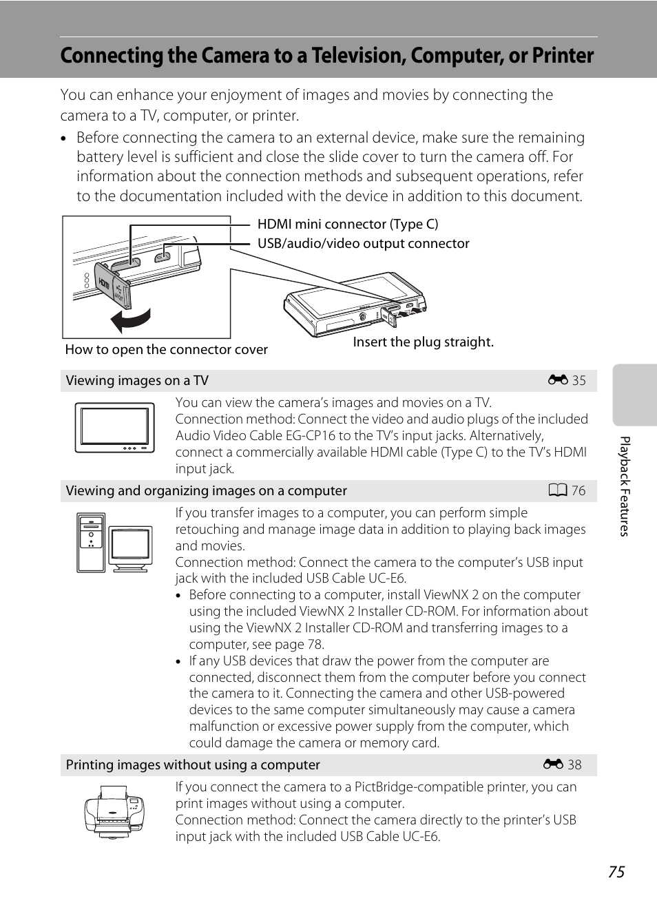 A 75 | COOLPIX by Nikon S100 User Manual | Page 93 / 236