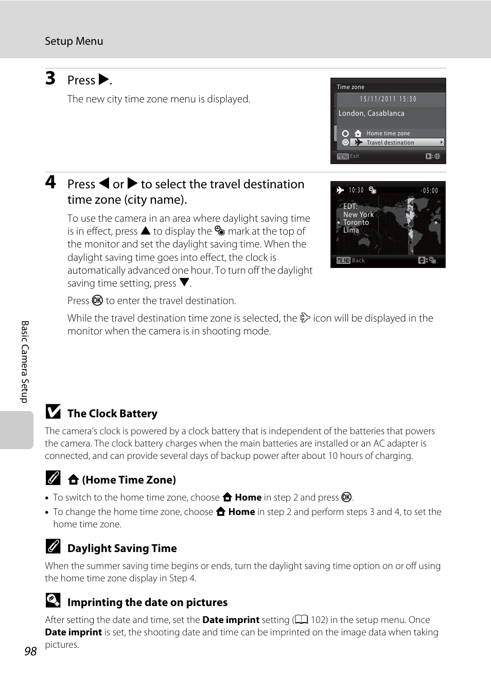 Press k | Nikon L105 User Manual | Page 110 / 152