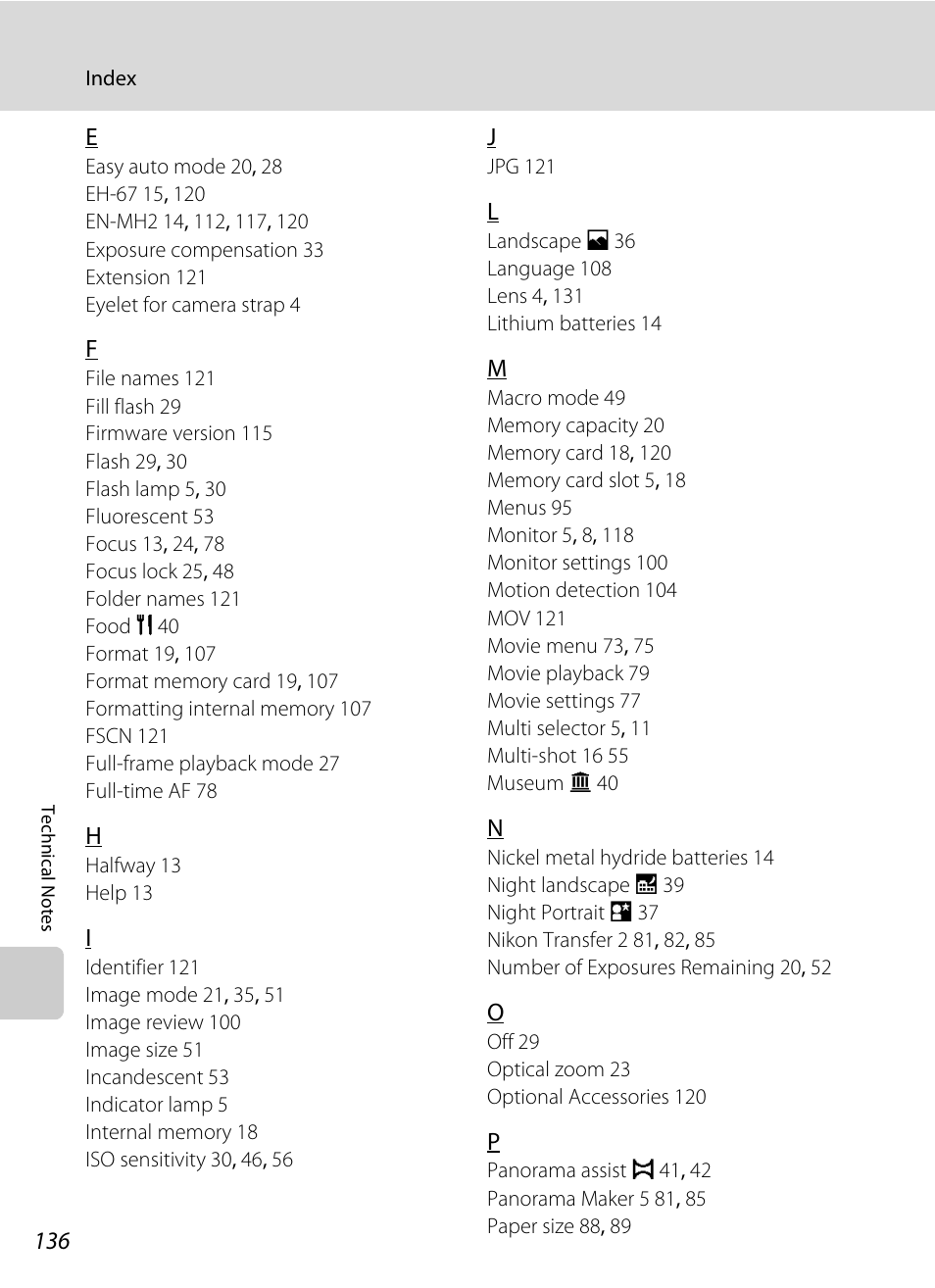 Nikon L105 User Manual | Page 148 / 152