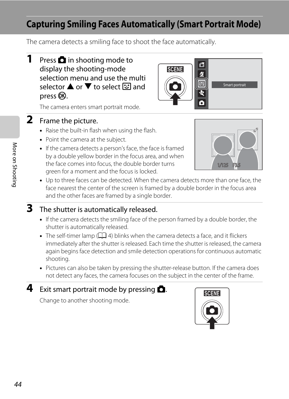 A 44), the follow, A 44 | Nikon L105 User Manual | Page 56 / 152