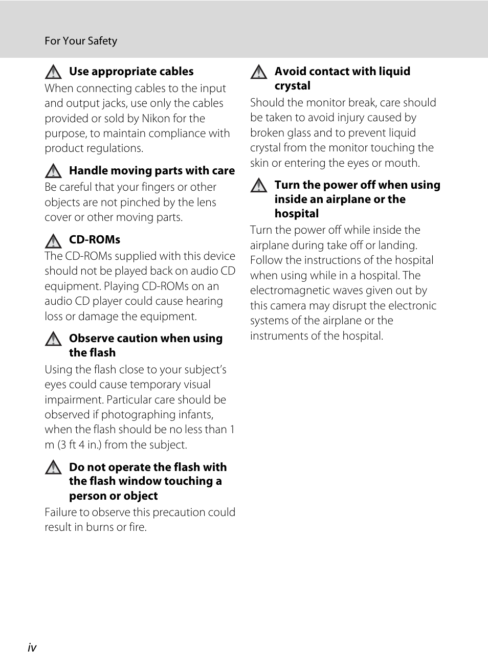 Nikon L105 User Manual | Page 6 / 152