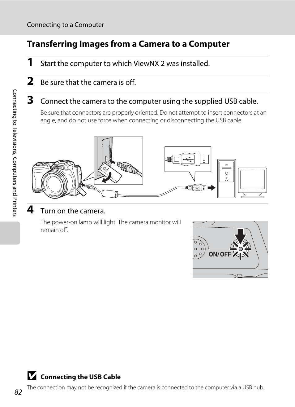 Transferring images from a camera to a computer, A 82) and use | Nikon L105 User Manual | Page 94 / 152