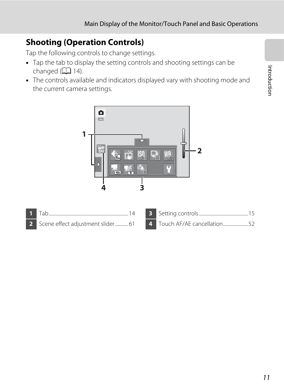 Shooting (operation controls) | Nikon S6100 User Manual | Page 23 / 216