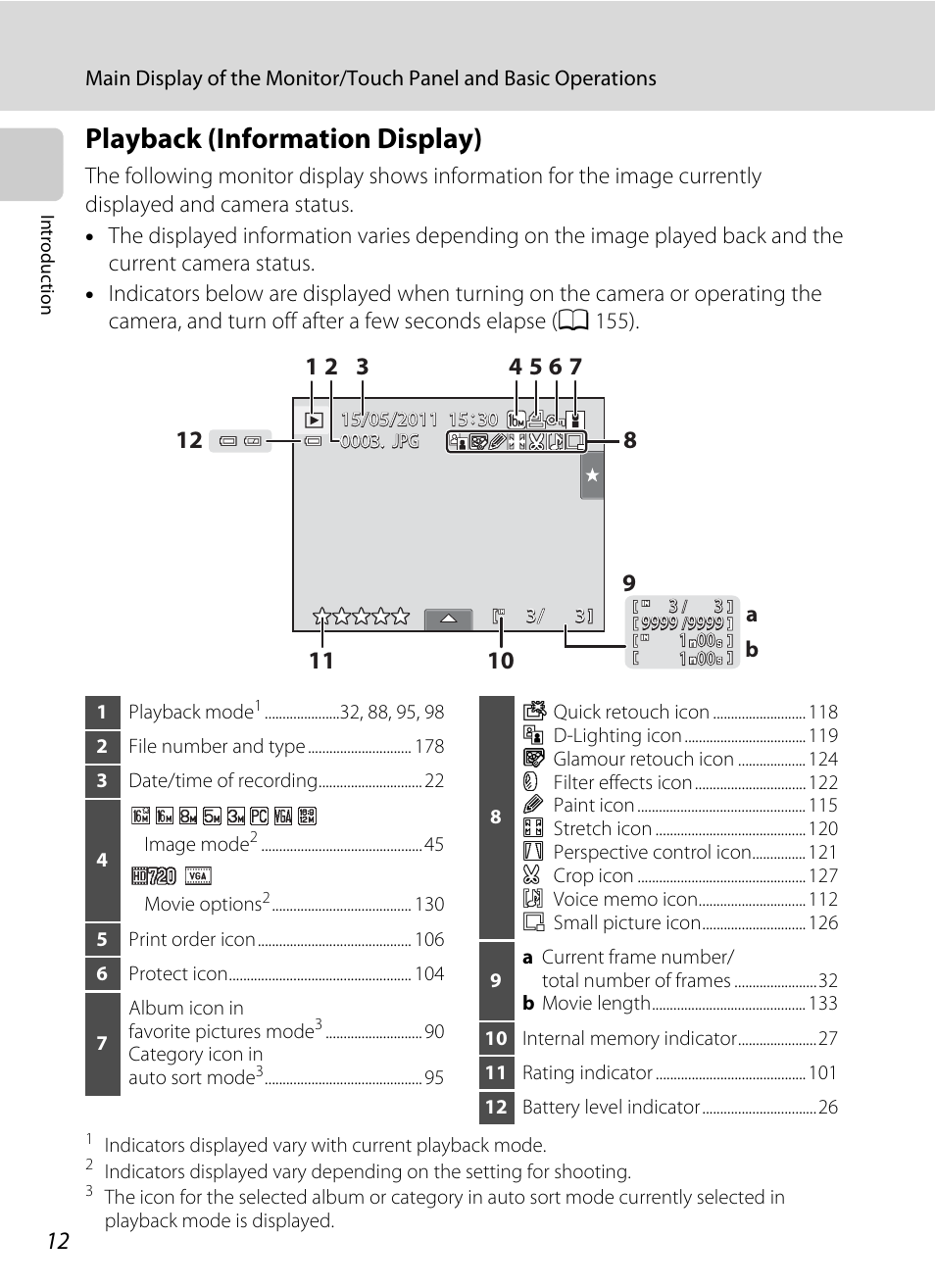 Playback (information display) | Nikon S6100 User Manual | Page 24 / 216