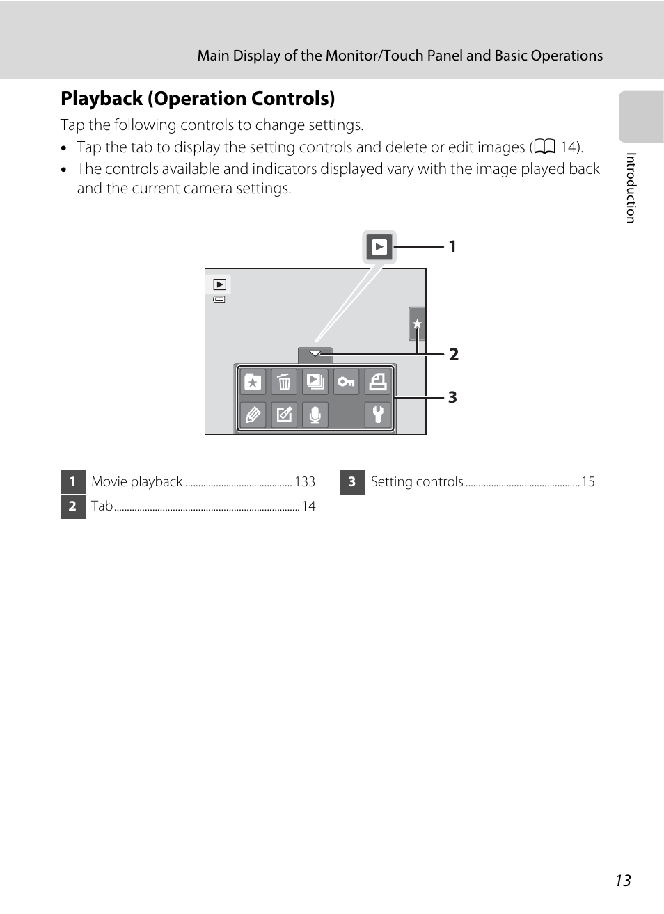 Playback (operation controls) | Nikon S6100 User Manual | Page 25 / 216