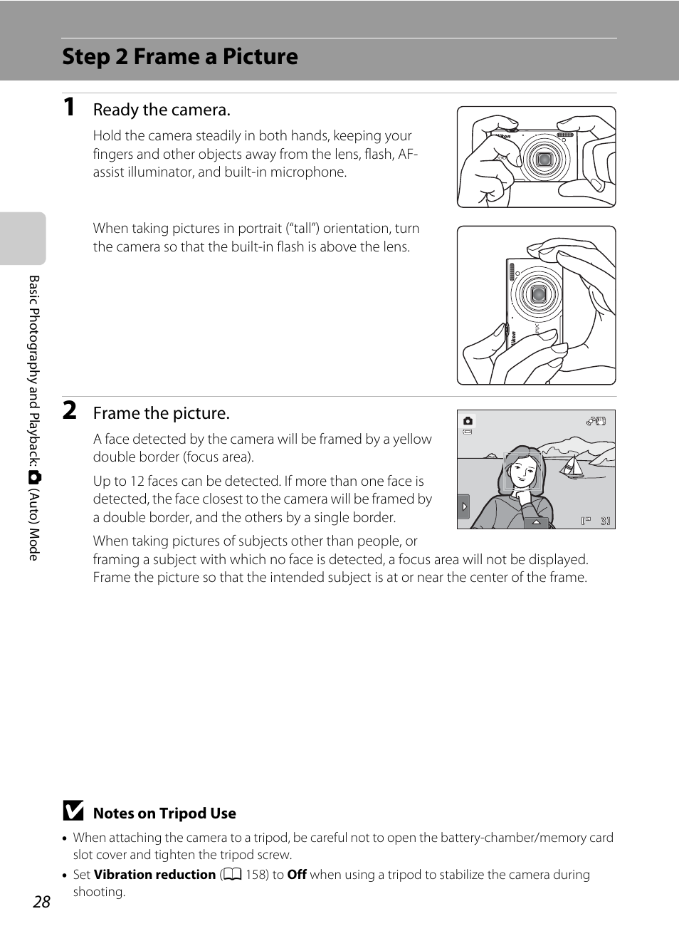 Step 2 frame a picture | Nikon S6100 User Manual | Page 40 / 216