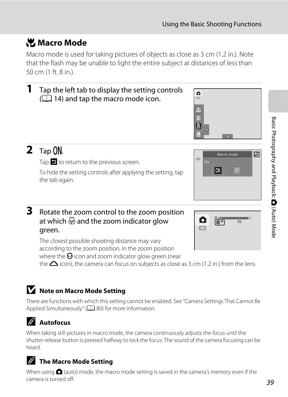 Macro mode, P macro mode, A 39) or the | Nikon S6100 User Manual | Page 51 / 216