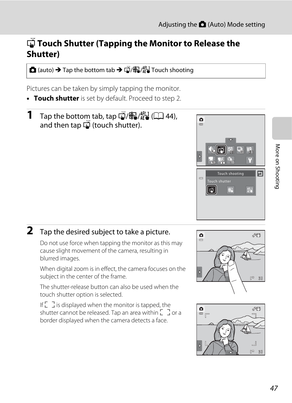 A 47), A 47) wi, A 47, 52) | Nikon S6100 User Manual | Page 59 / 216