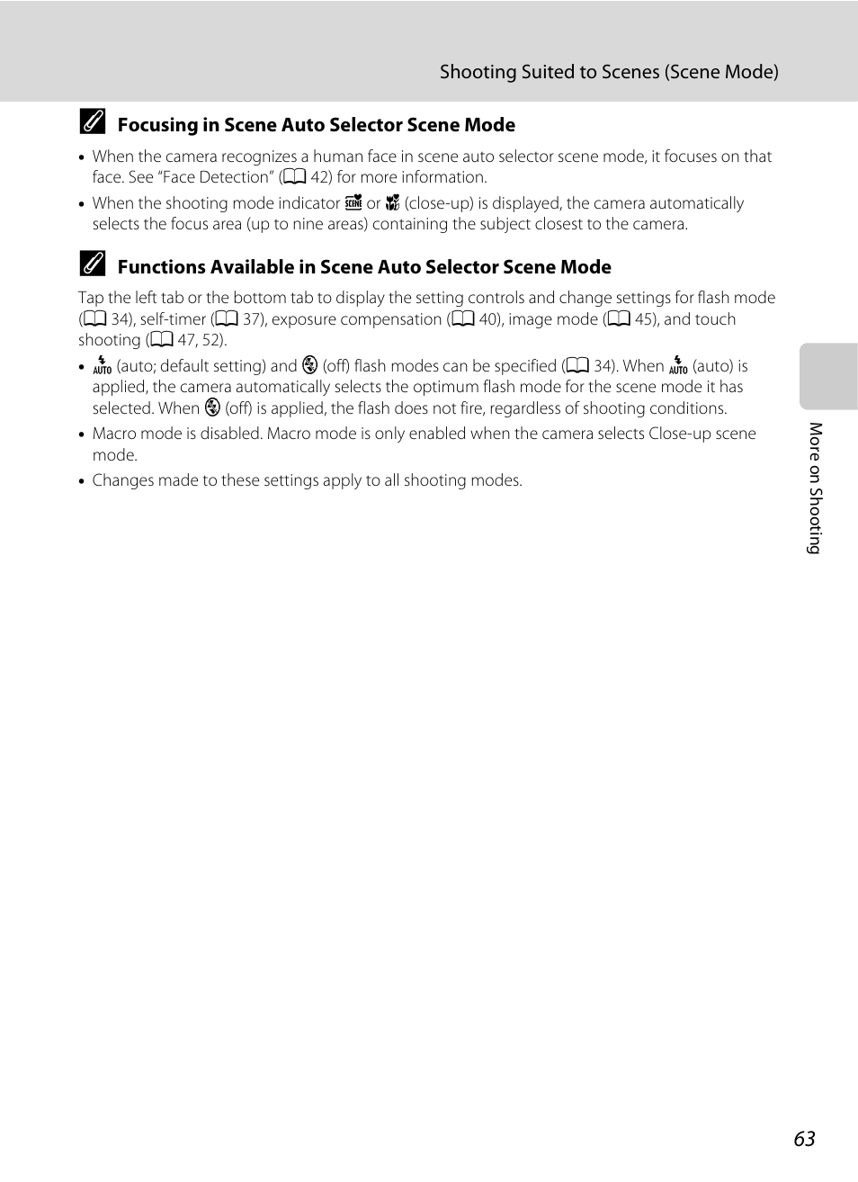 A 63). can be cha, A 63) | Nikon S6100 User Manual | Page 75 / 216