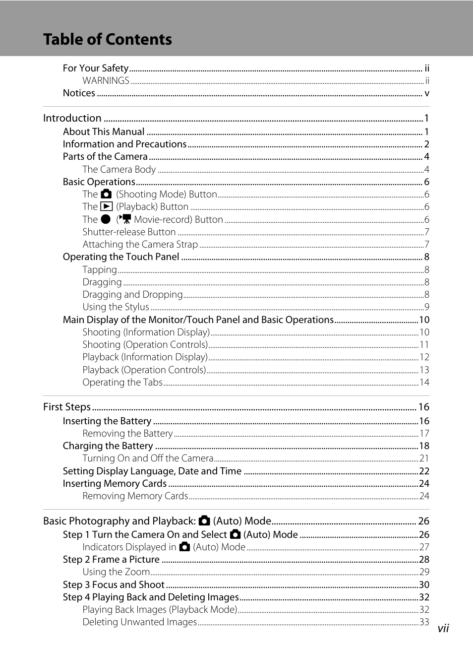 Nikon S6100 User Manual | Page 9 / 216