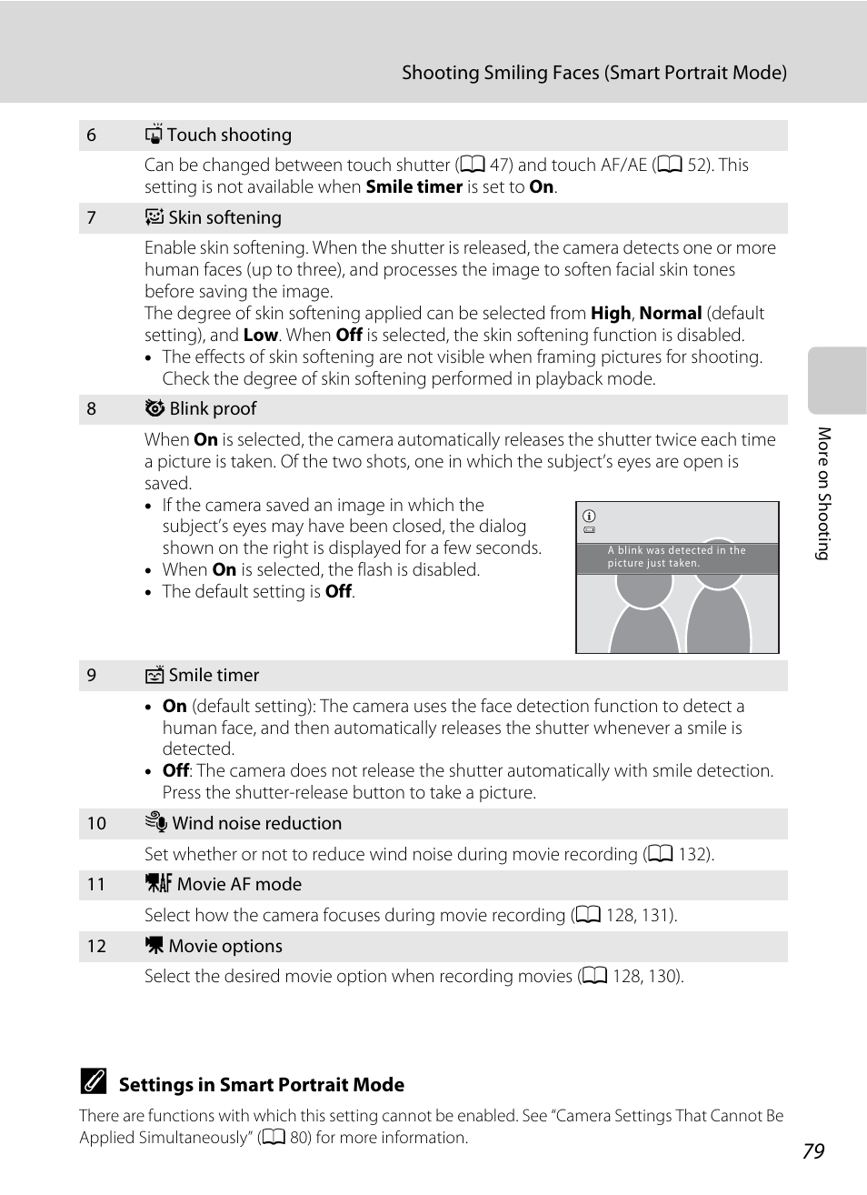 A 79), A 79) is act, A 79) is set | Nikon S6100 User Manual | Page 91 / 216