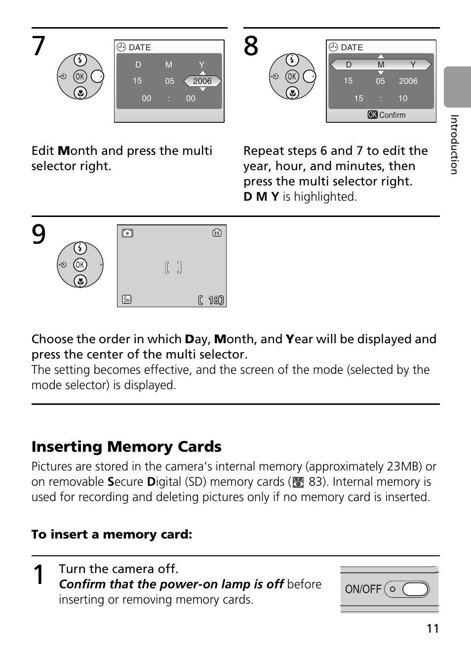 1 turn the camera off | Nikon L2 - L3 User Manual | Page 23 / 120