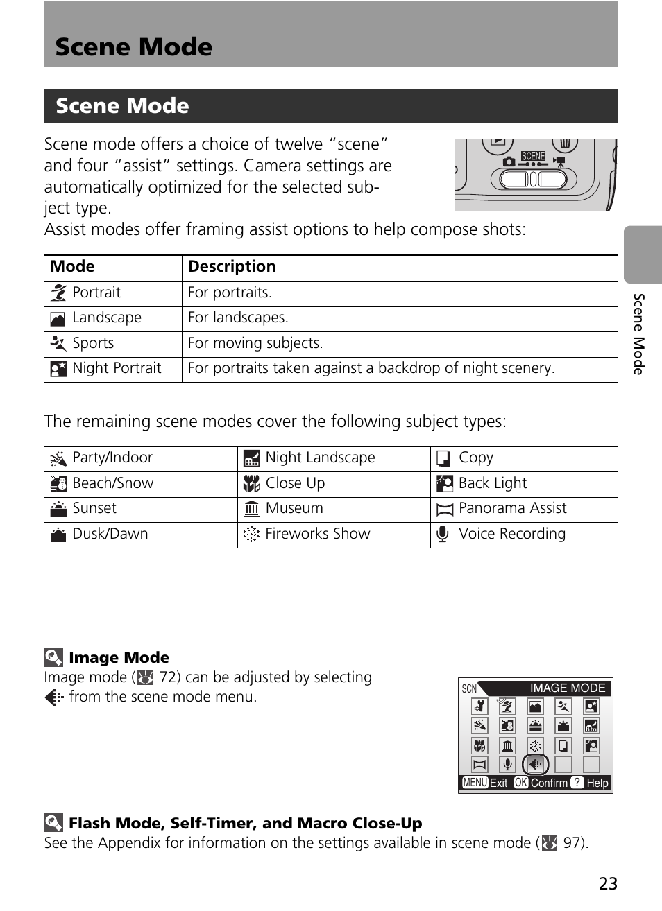 Scene mode | Nikon L2 - L3 User Manual | Page 35 / 120