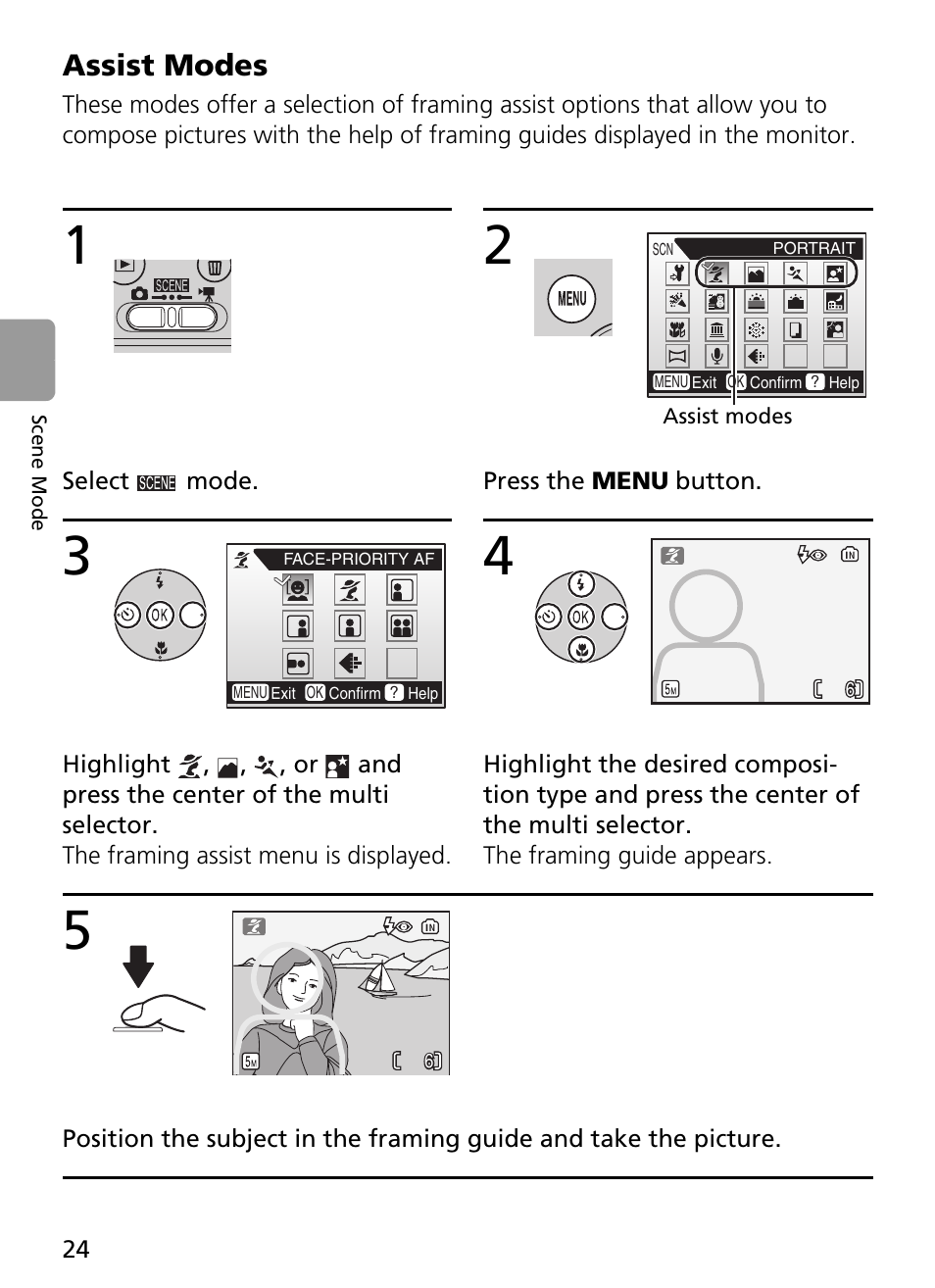 Assist modes | Nikon L2 - L3 User Manual | Page 36 / 120