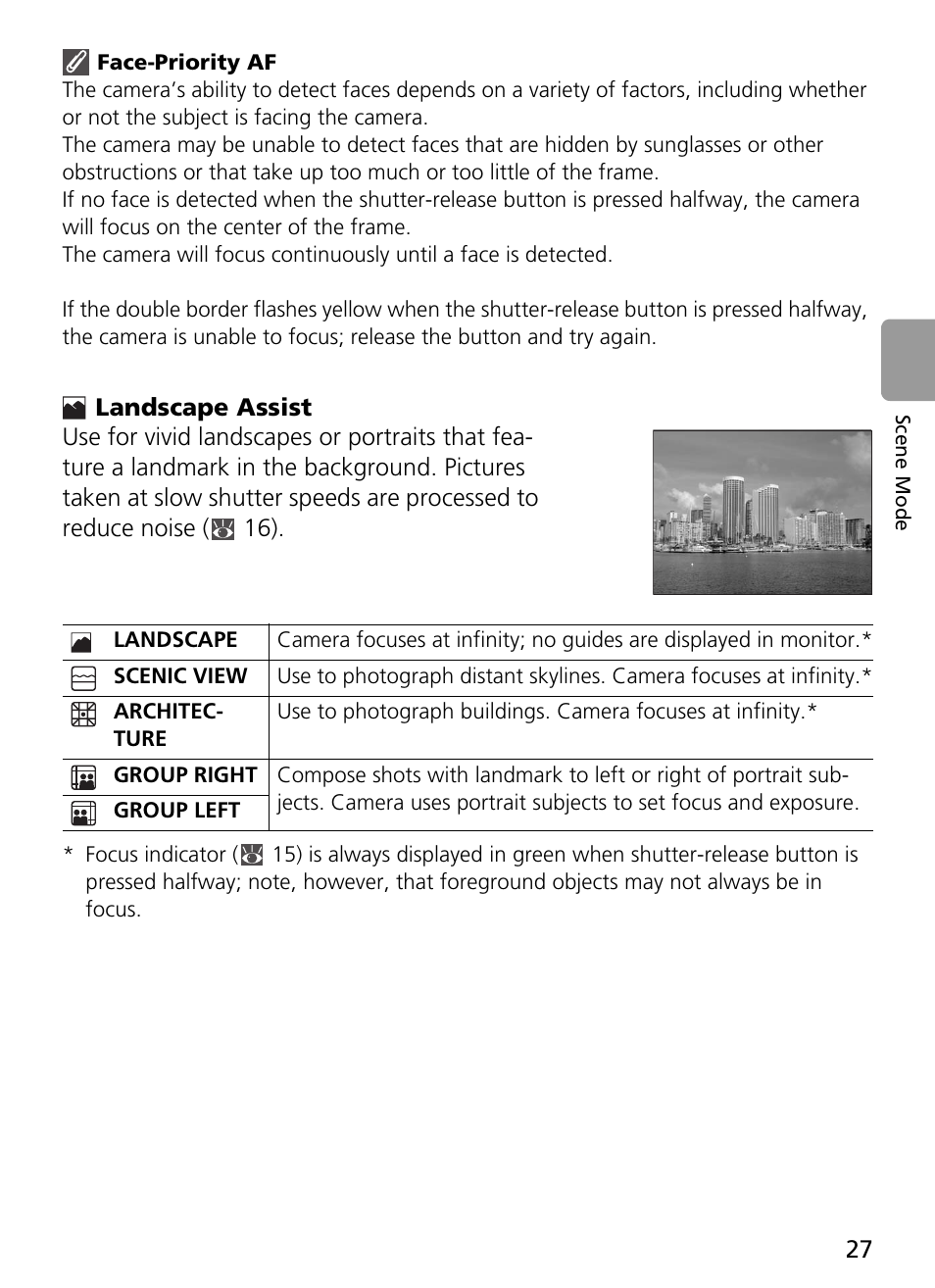 Landscape assist | Nikon L2 - L3 User Manual | Page 39 / 120