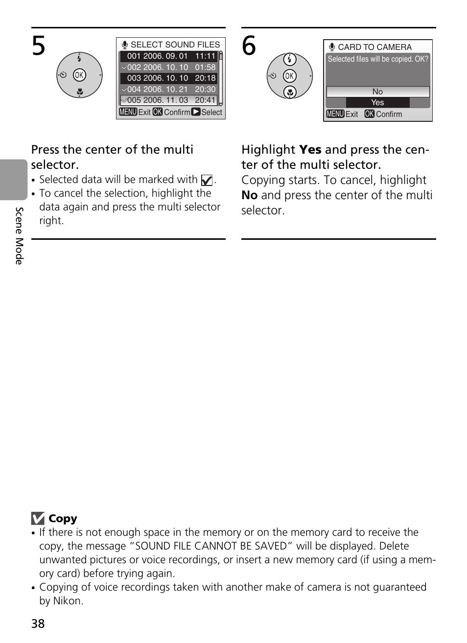 Press the center of the multi selector | Nikon L2 - L3 User Manual | Page 50 / 120