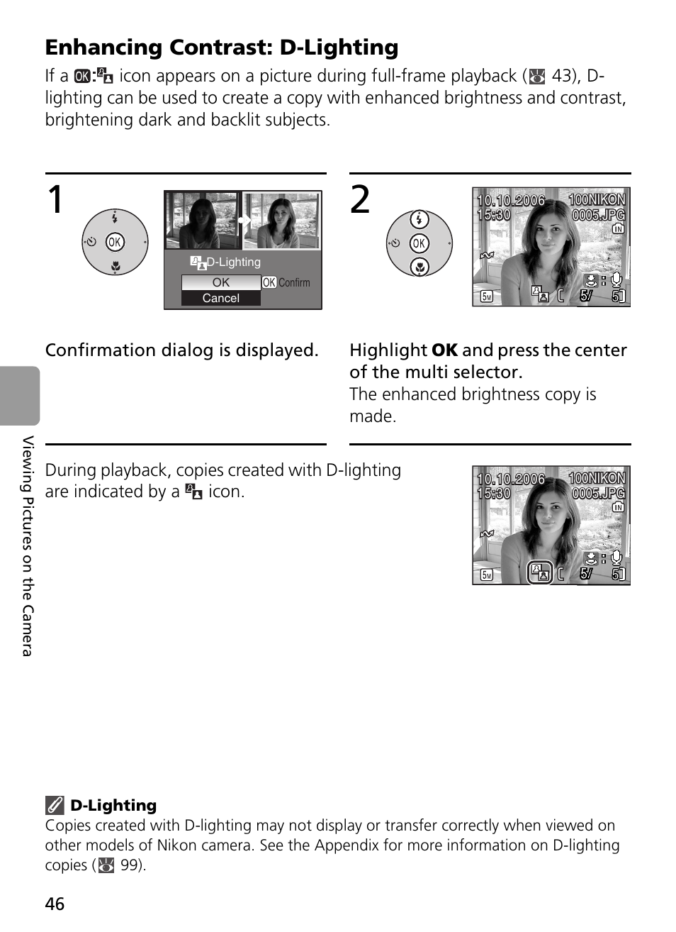 Enhancing contrast: d-lighting | Nikon L2 - L3 User Manual | Page 58 / 120