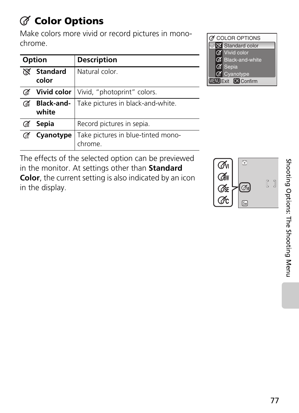 Color options | Nikon L2 - L3 User Manual | Page 89 / 120