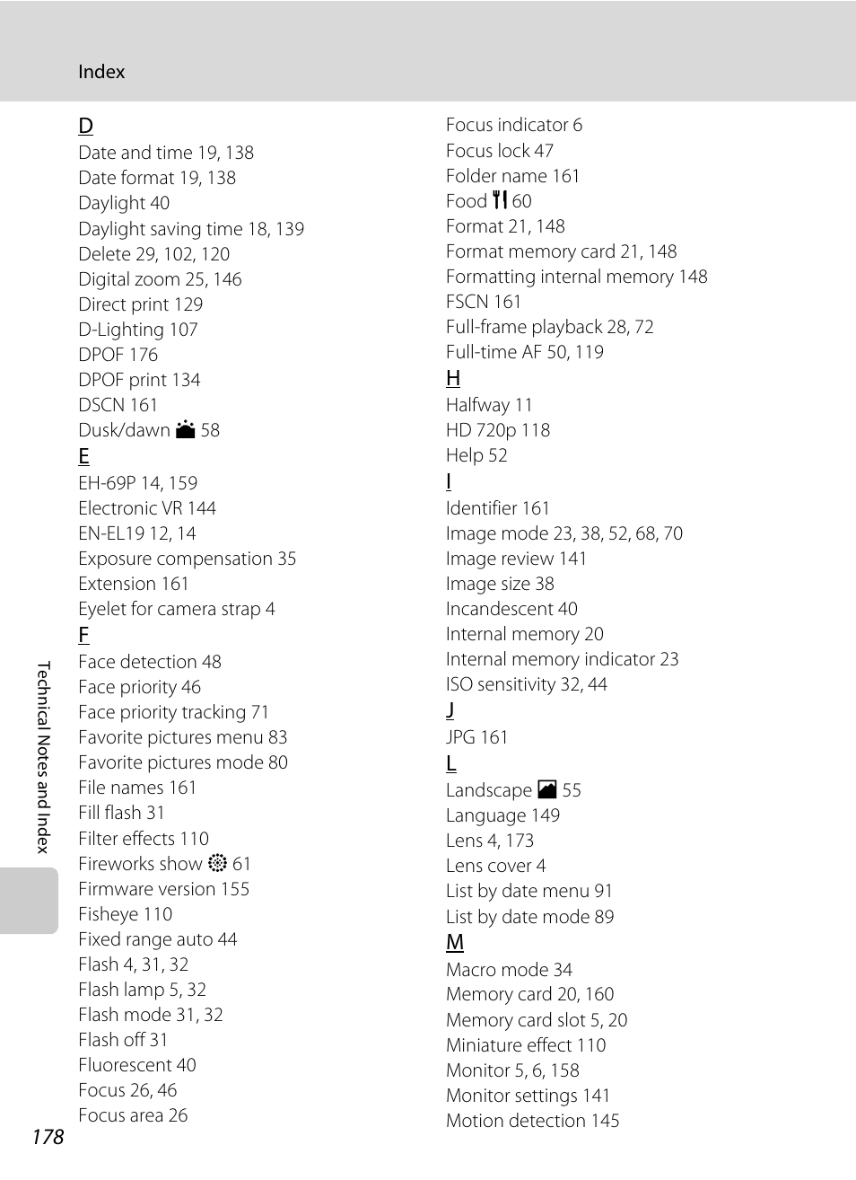 Nikon S3100 User Manual | Page 190 / 196