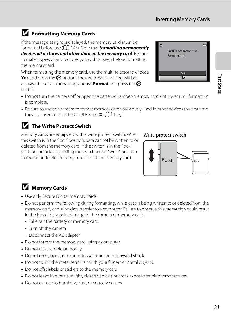 Nikon S3100 User Manual | Page 33 / 196