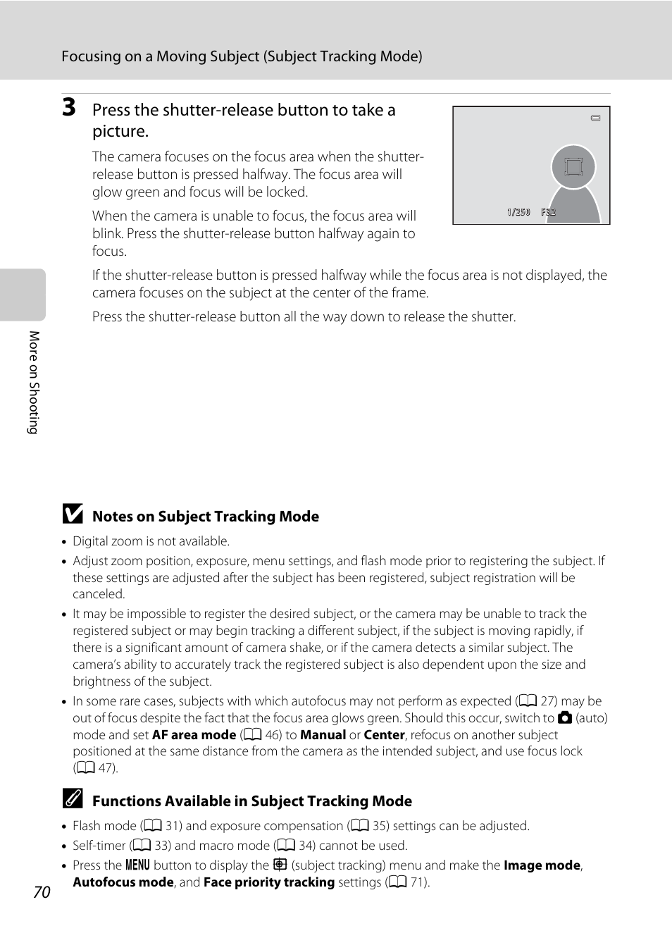 Press the shutter-release button to take a picture | Nikon S3100 User Manual | Page 82 / 196