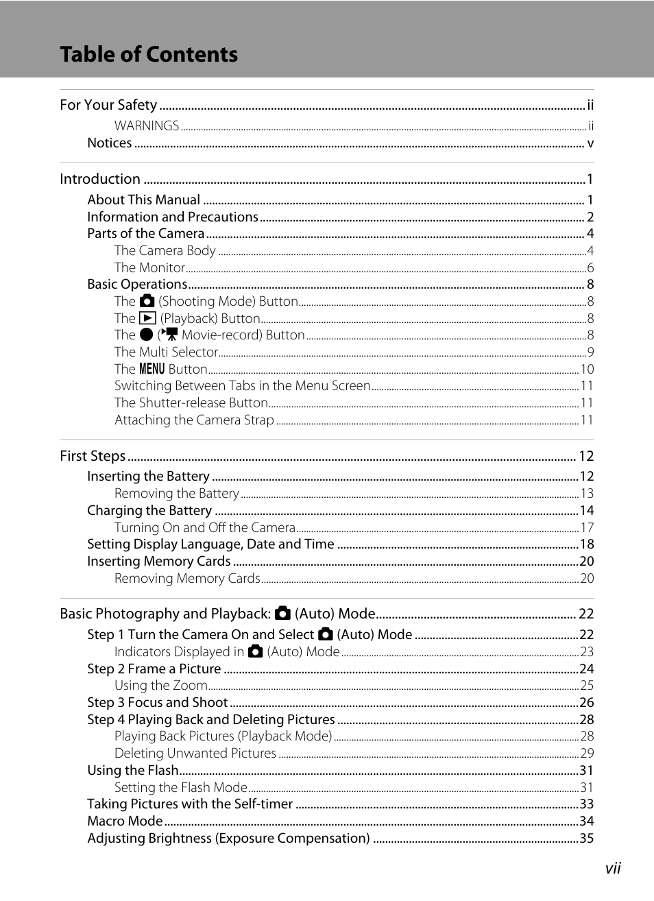Nikon S3100 User Manual | Page 9 / 196