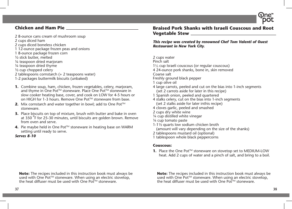 Chicken and ham pie | Crock-Pot OnePot User Manual | Page 20 / 27