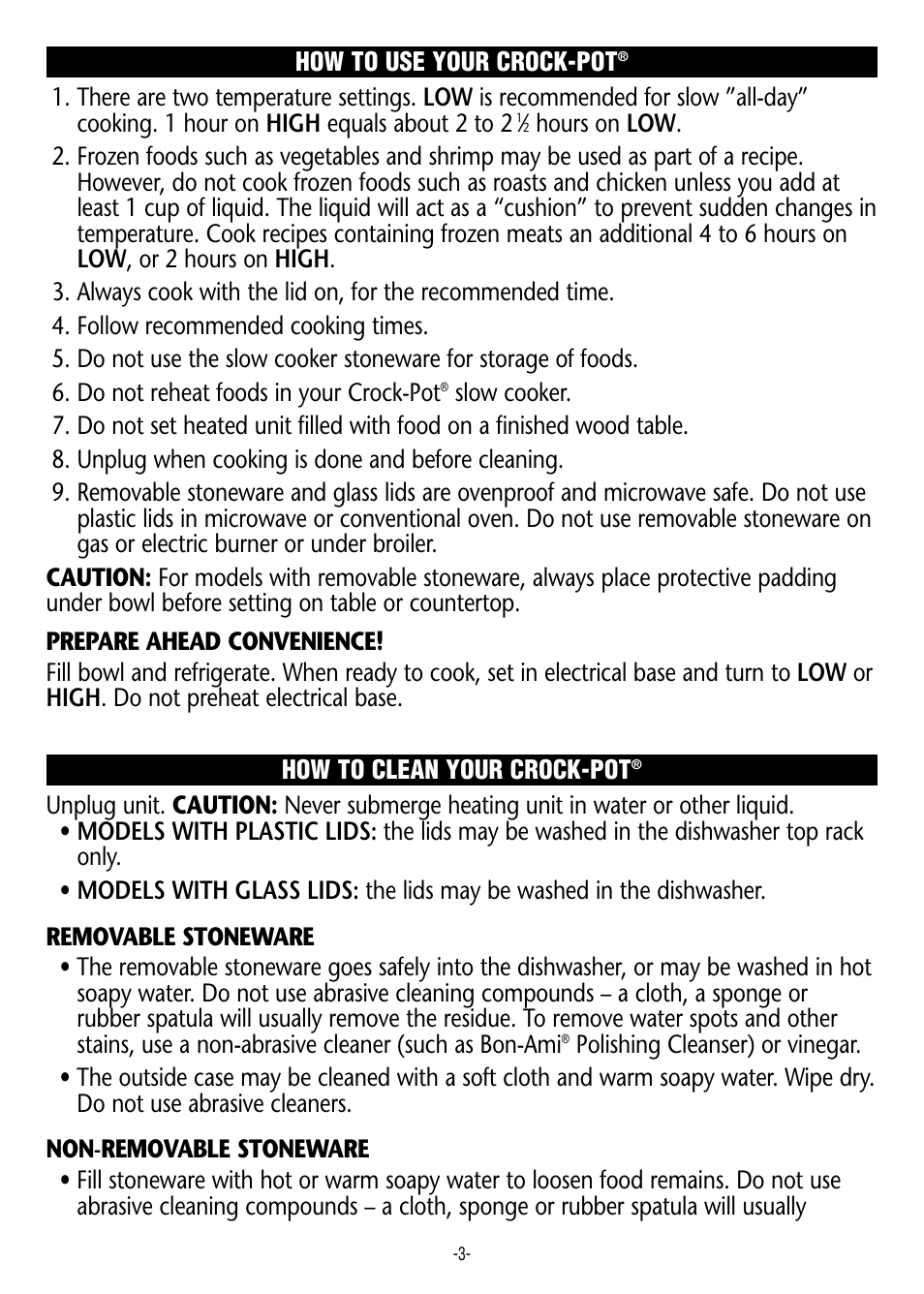 Crock-Pot 3950 User Manual | Page 3 / 18
