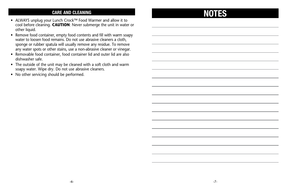 Crock-Pot Lunch Crock User Manual | Page 4 / 4