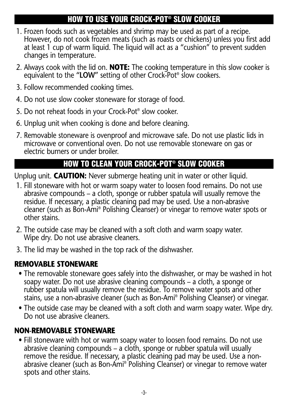 Crock-Pot 3200 User Manual | Page 3 / 12