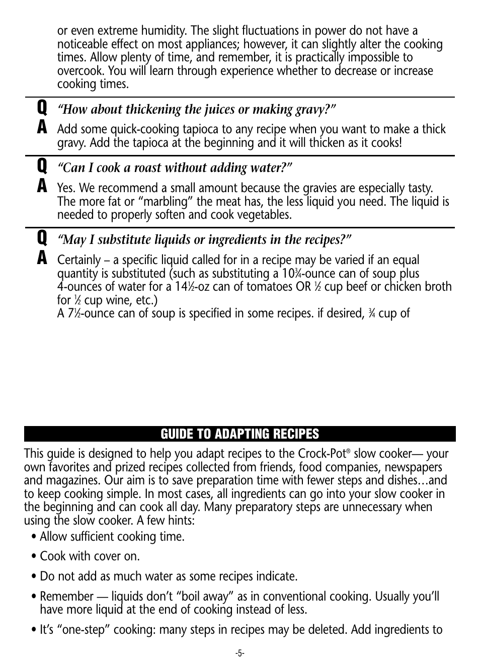 Crock-Pot 3200 User Manual | Page 5 / 12