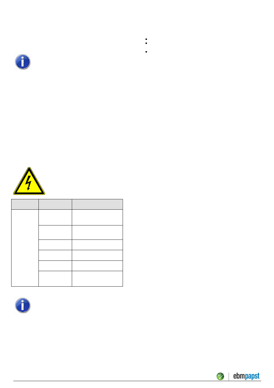 Faults, possible causes and remedies, Cleaning, Maintenance | Disposal | ebm-papst EC-motors User Manual | Page 4 / 5