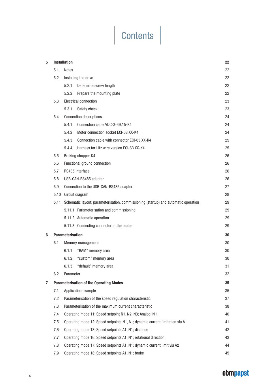 ebm-papst ECI-63.XX-K4 User Manual | Page 4 / 112